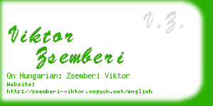 viktor zsemberi business card